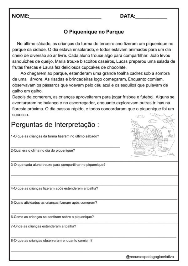 Apostila de Textos E interpretação (Letra imprensa) - Image 2