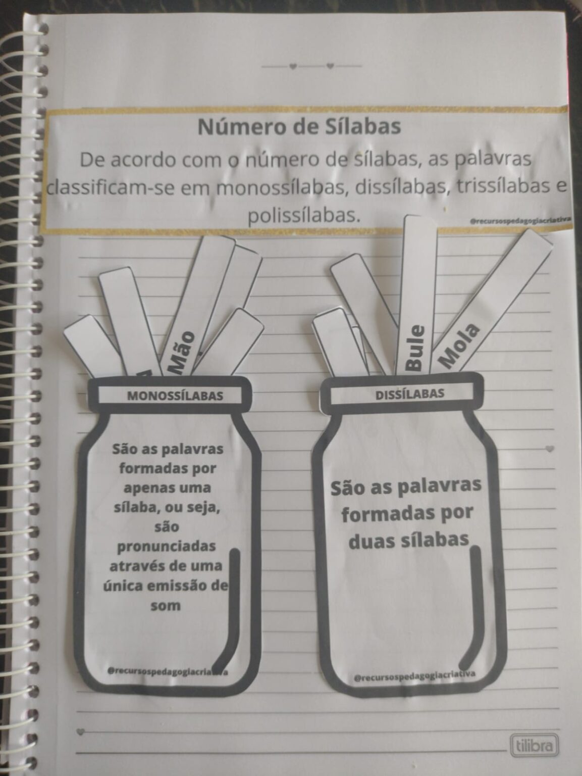 Classificação por número de sílabas – Recursos Pedagogia Criativa