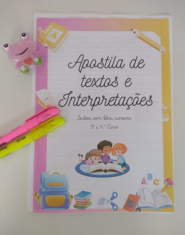 Apostila de Textos( Letra Cursiva)