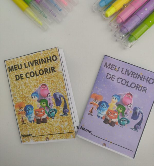 Mini livro para colorir