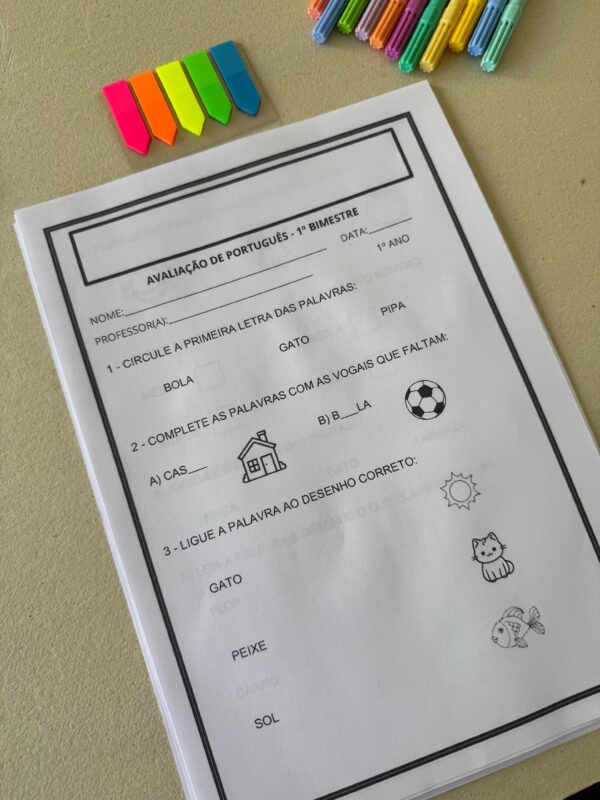 Avaliação 1º Ano (1º Bimestre)