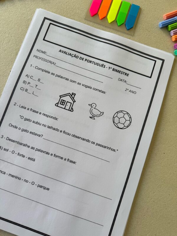 Avaliação 2º Ano (1º Bimestre)