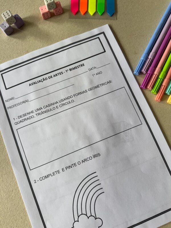Avaliação Arte e Ensino Religioso 1º Ano (1º Bimestre) - Imagem 3