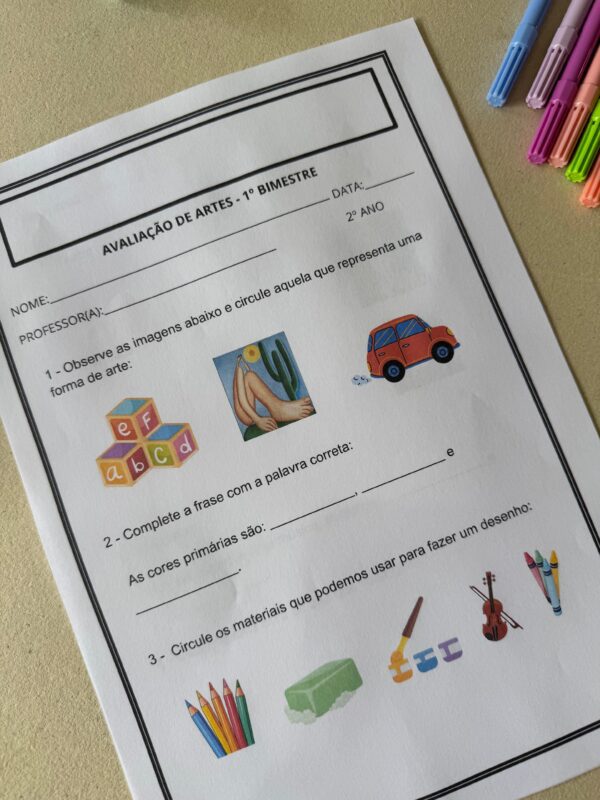 Avaliação de Artes e Ensino Religioso 2º Ano (1º Bimestre) - Imagem 2