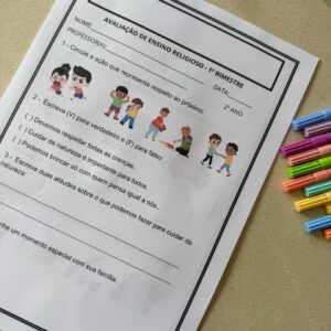 Avaliação de Artes e Ensino Religioso 2º Ano (1º Bimestre)