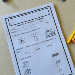Avaliação 1º Ano (2º Bimestre)