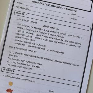 Avaliação -1º ANO - 3º BIMESTRE