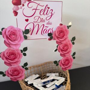 Cesta de mensagem dia das mães