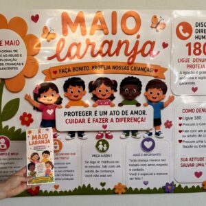 Painel Maio Laranja + Folder Informativo 🧡