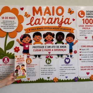 Painel Maio Laranja + Folder Informativo 🧡