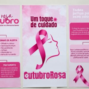🎀 Painel + Folder Informativo Outubro Rosa